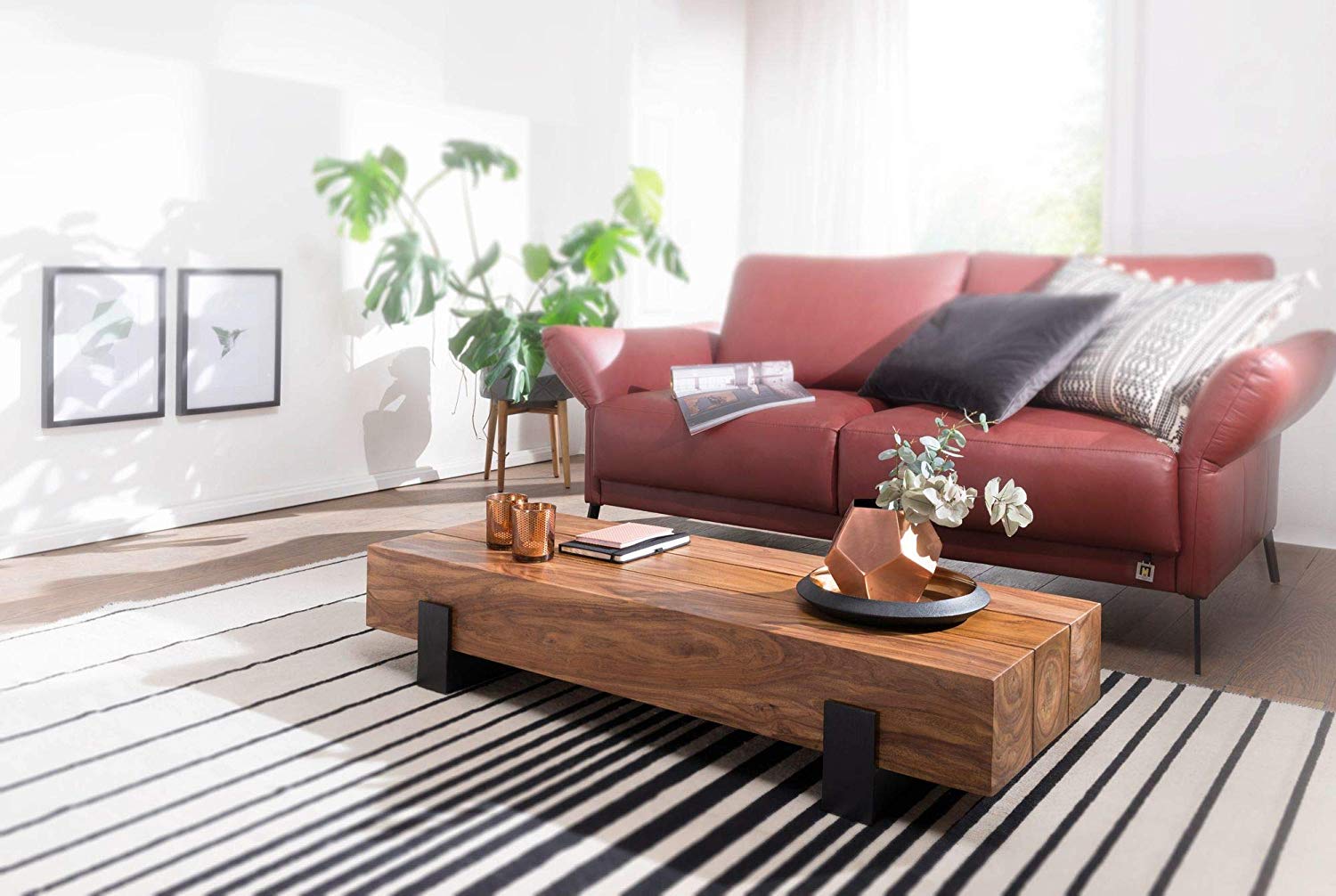 Wooden Centre Table with Natural Finish -