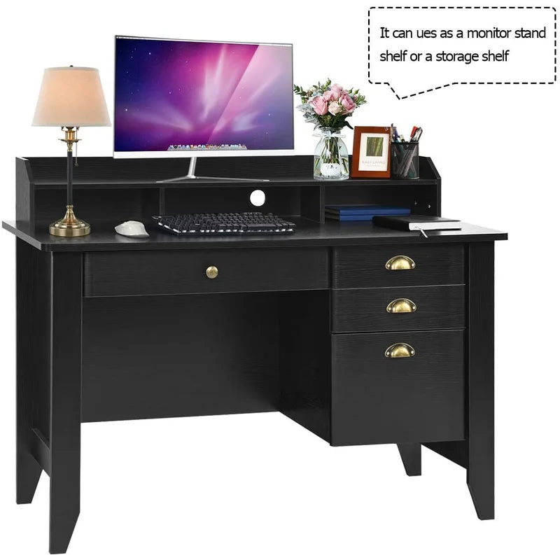 computer table office table study desk wooden table