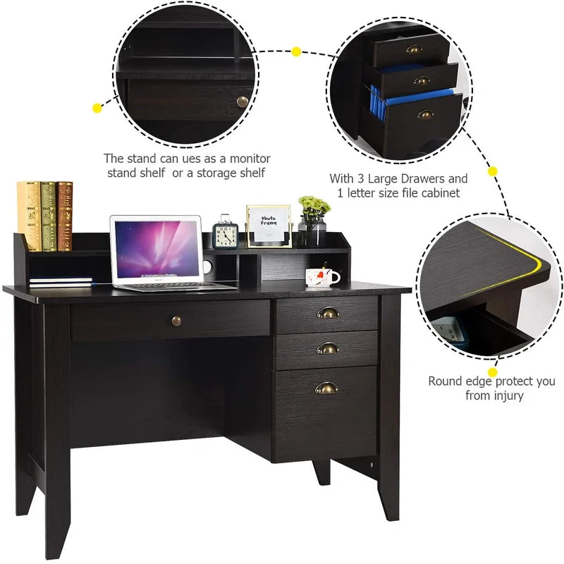 computer table office table study desk wooden table