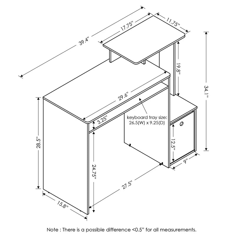 computer table office table study desk wooden table