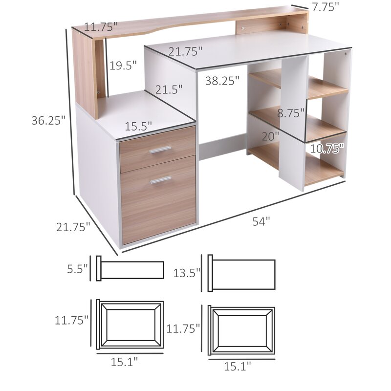 computer table office table study desk wooden table
