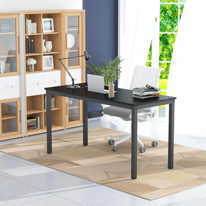 Wooden Computer Table with Metal Frame