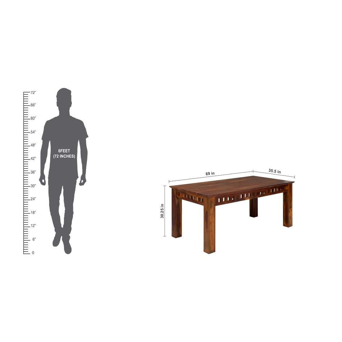 Wooden Dining Chairs Set of 4 with Dining Table -