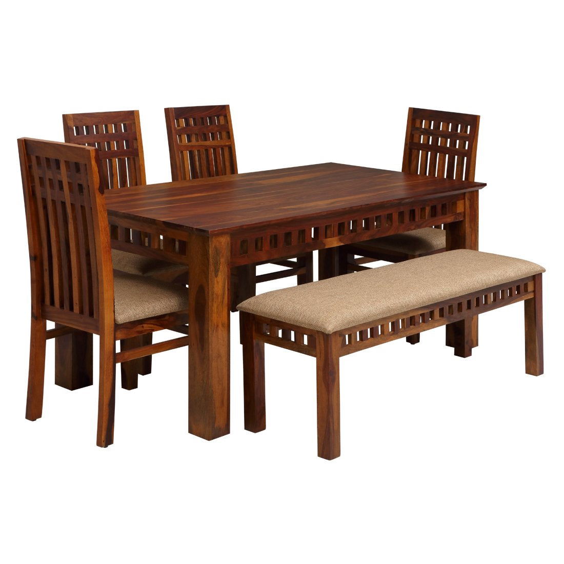 Wooden Dining Chairs Set of 4 with Dining Table -