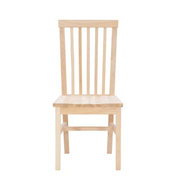 Solid Wood Dining Chair - Classic Vertical Slat Back Kitchen & Home Furniture