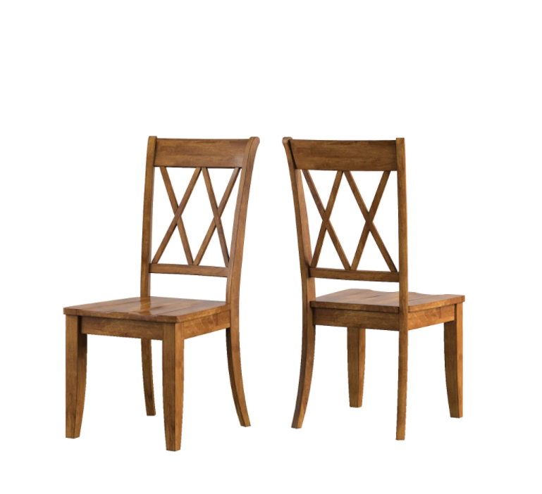 Wooden Dining Chairs with Wooden Frame Base -