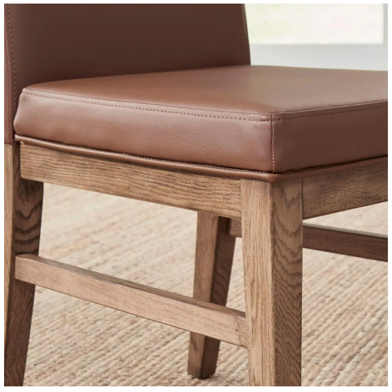 Wooden Dining Chairs with Wooden Frame Base -