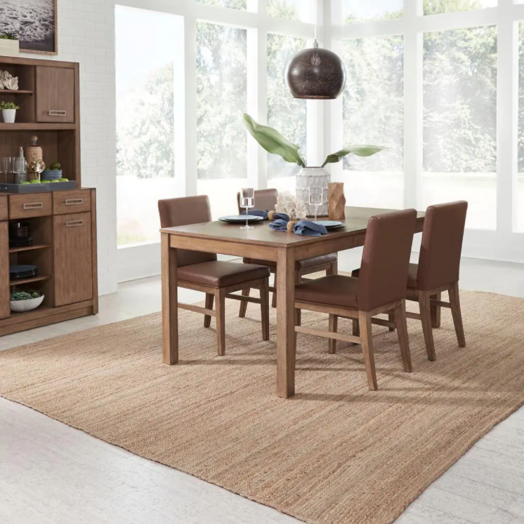 Wooden Dining Chairs with Wooden Frame Base -