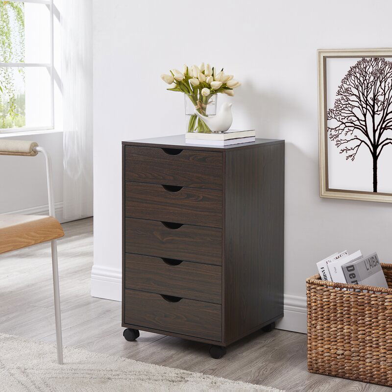 Wooden Drawer & Pedestal with Wheel Base -