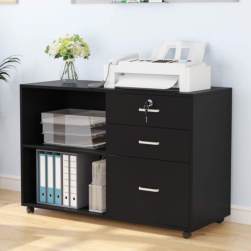 Wooden Drawer and Pedestal with Wheel Base -