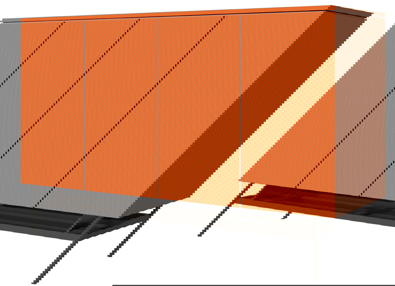 Wooden File Cabinets for Office with Metal Base -