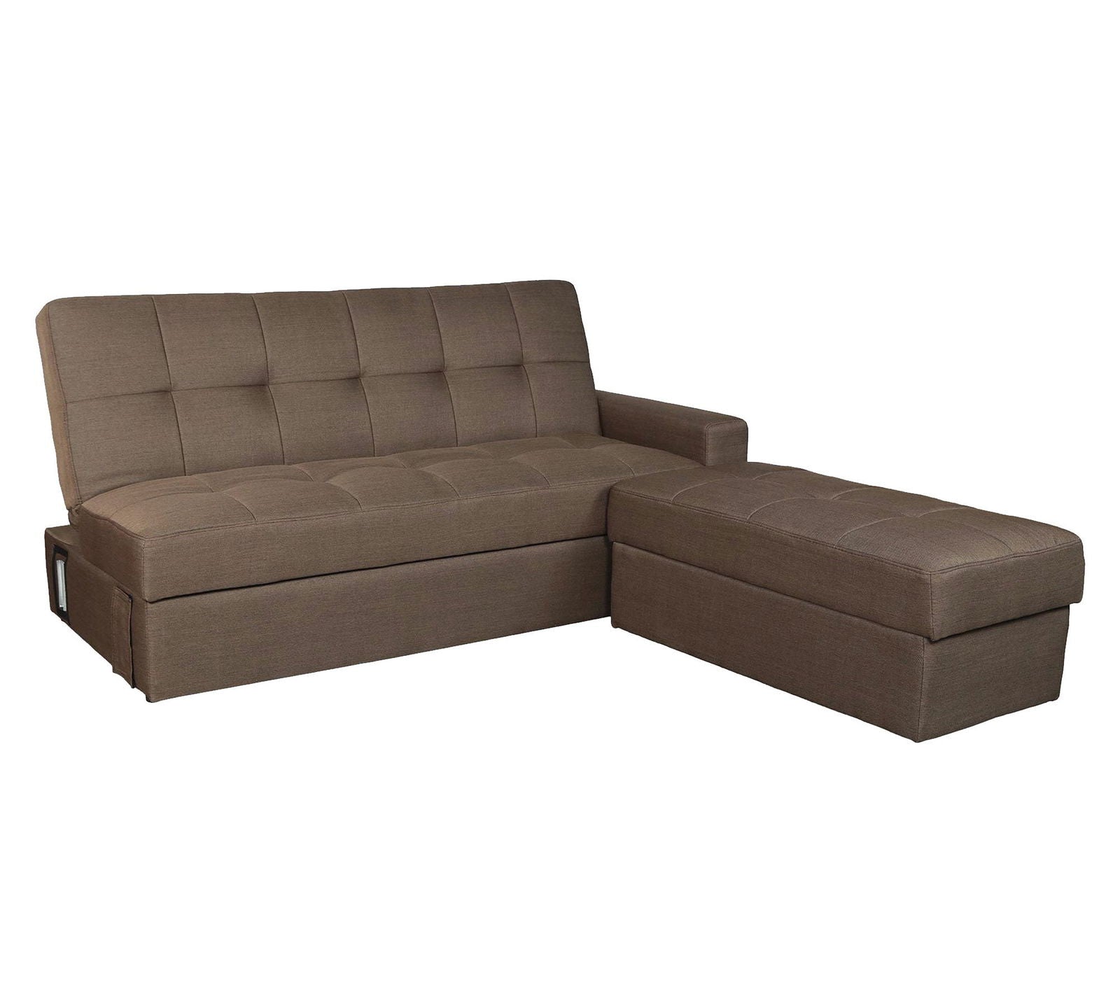 Wooden Frame Convertible Fabric Sofa Cum Bed -
