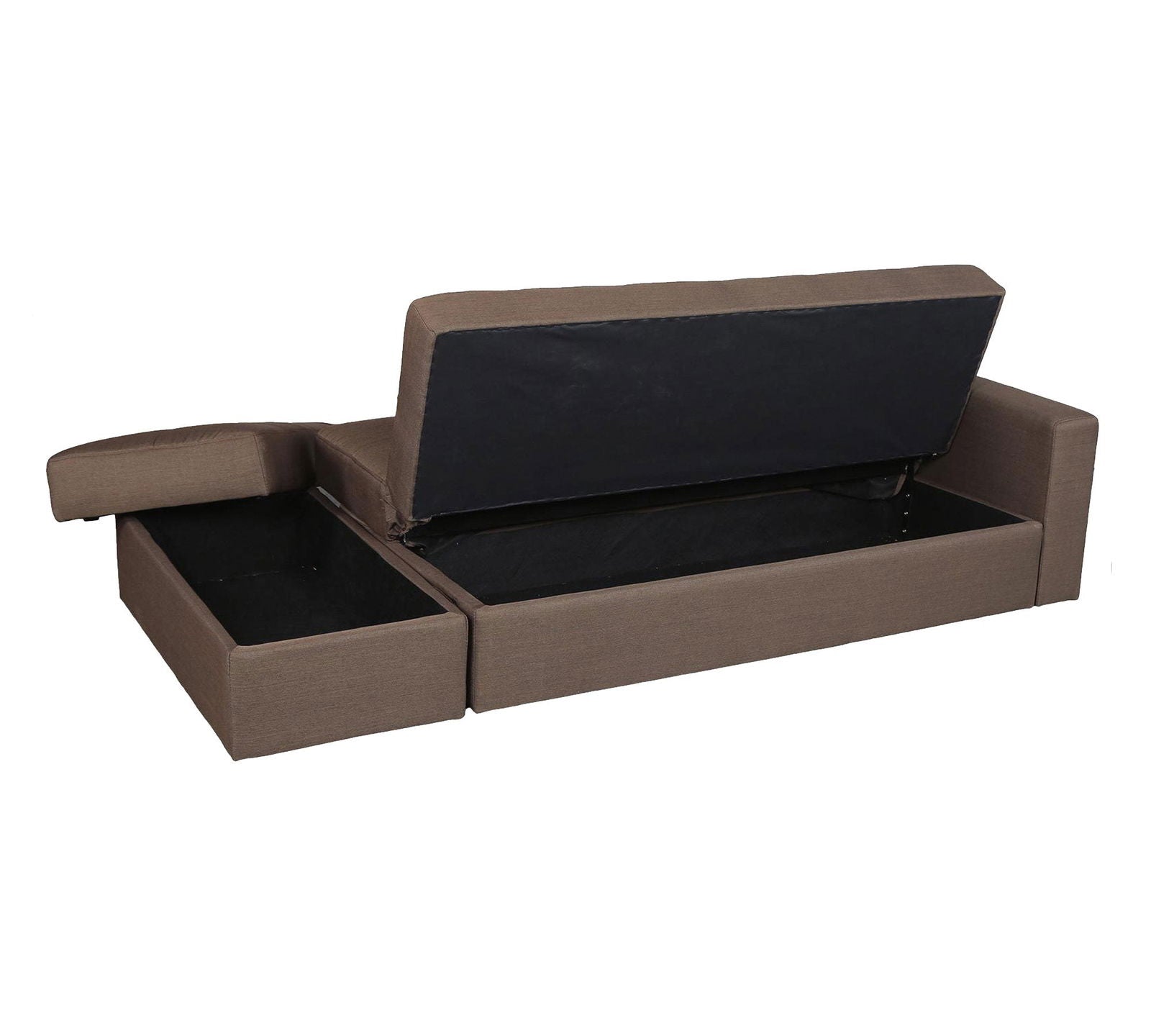 Wooden Frame Convertible Fabric Sofa Cum Bed -