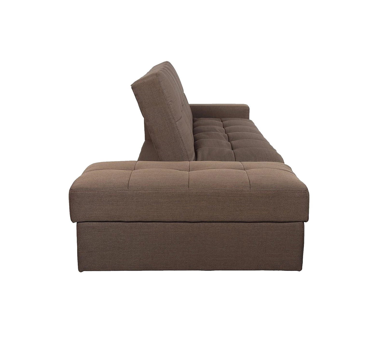 Wooden Frame Convertible Fabric Sofa Cum Bed -