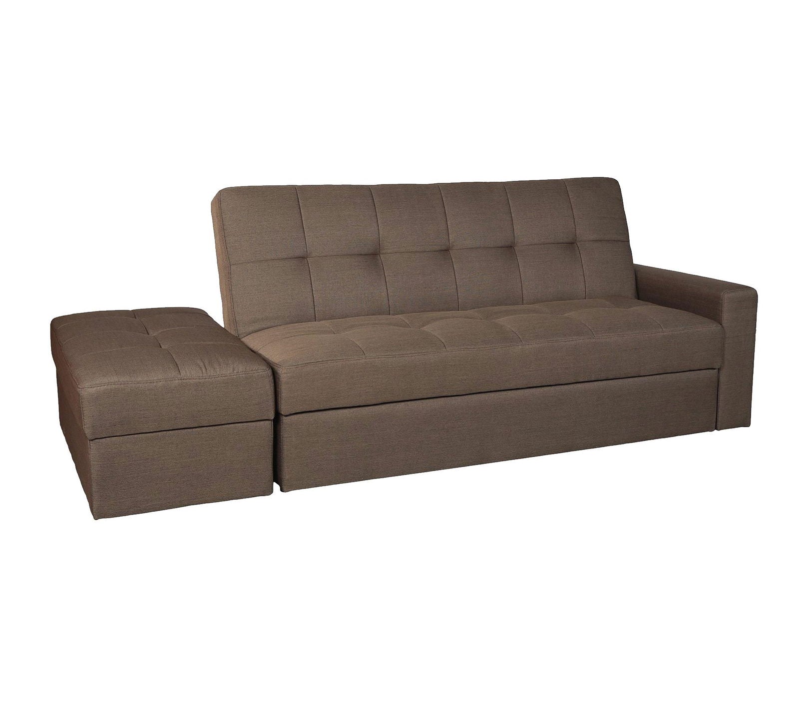 Wooden Frame Convertible Fabric Sofa Cum Bed -