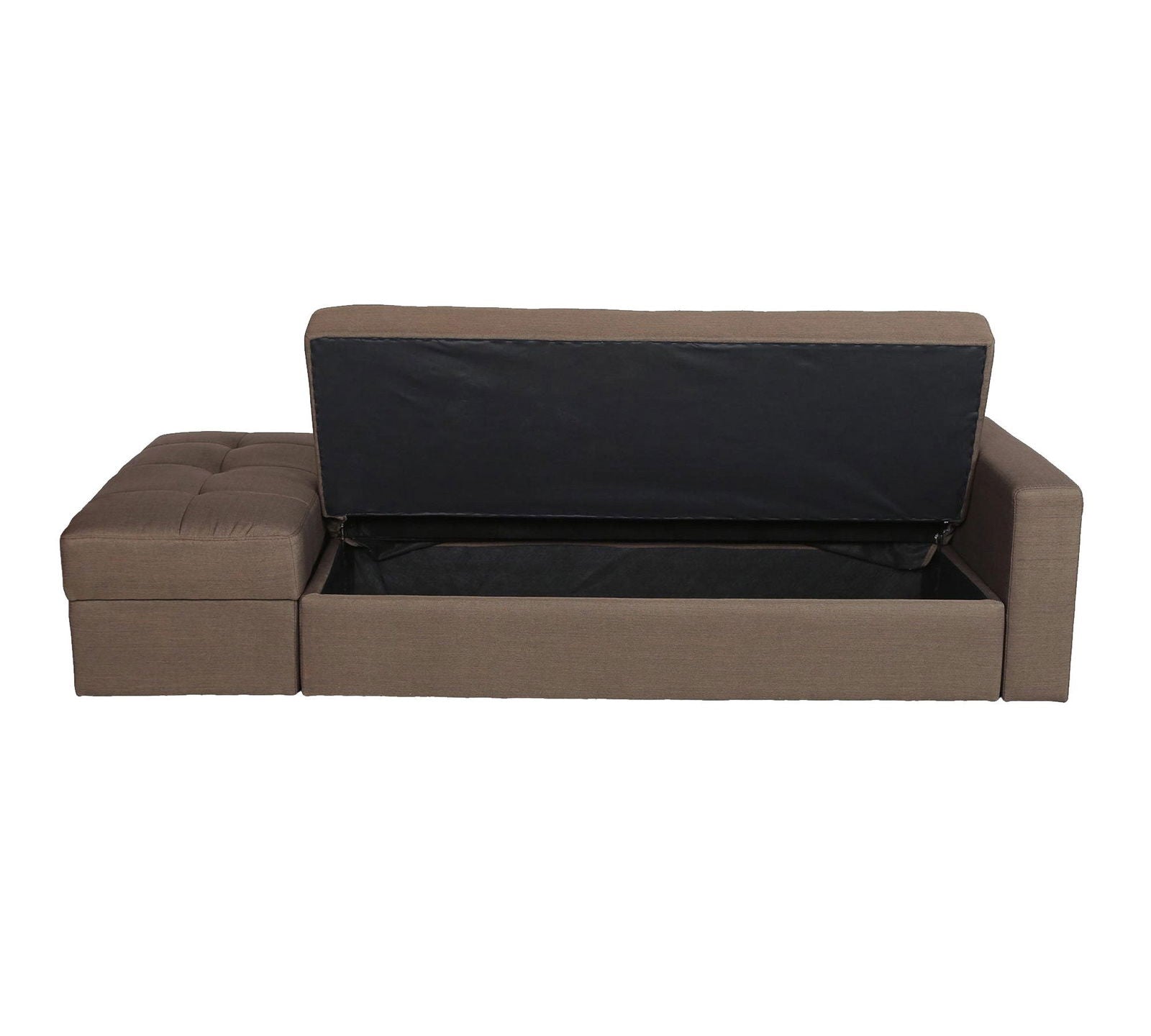Wooden Frame Convertible Fabric Sofa Cum Bed -