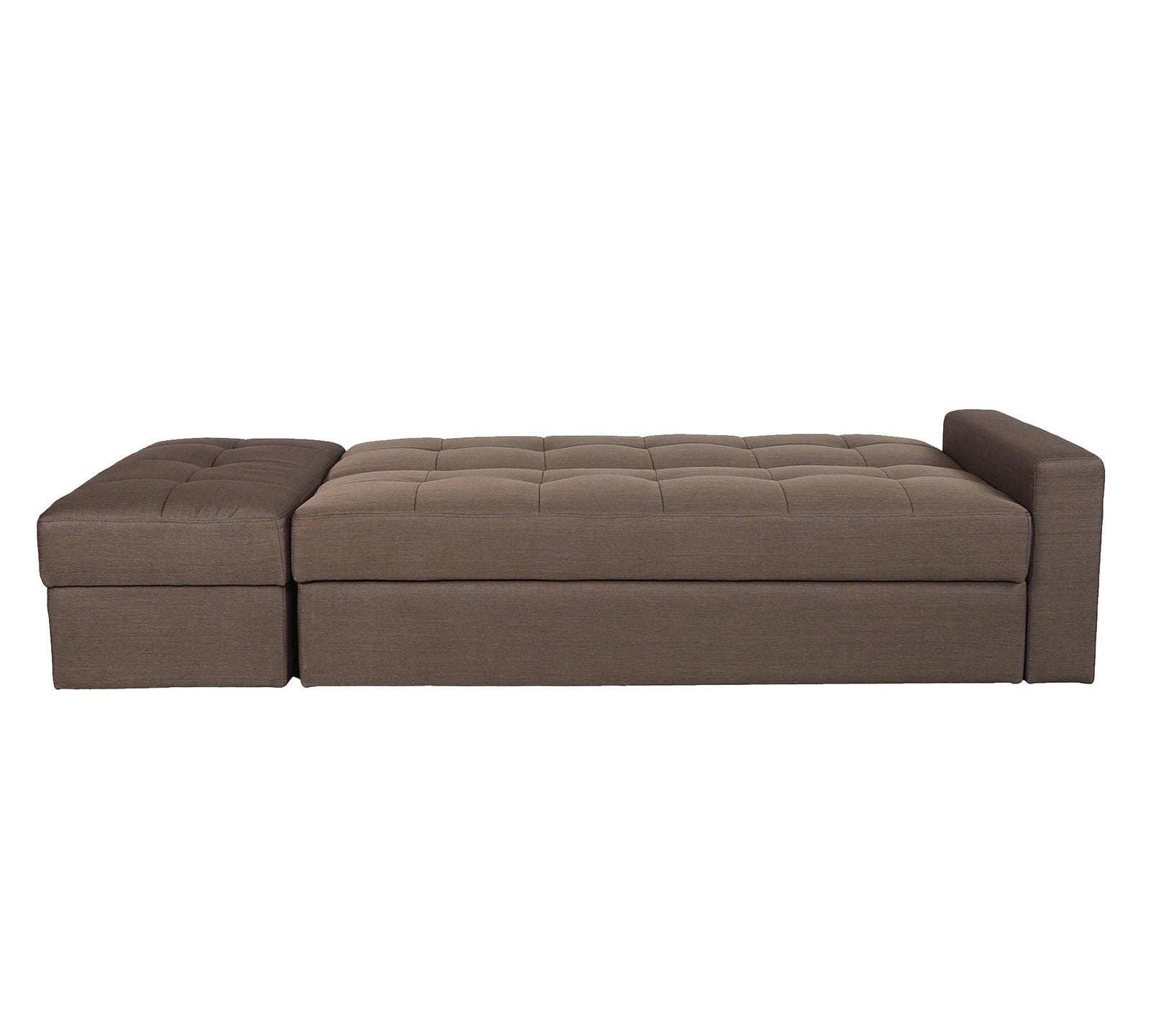 Wooden Frame Convertible Fabric Sofa Cum Bed -