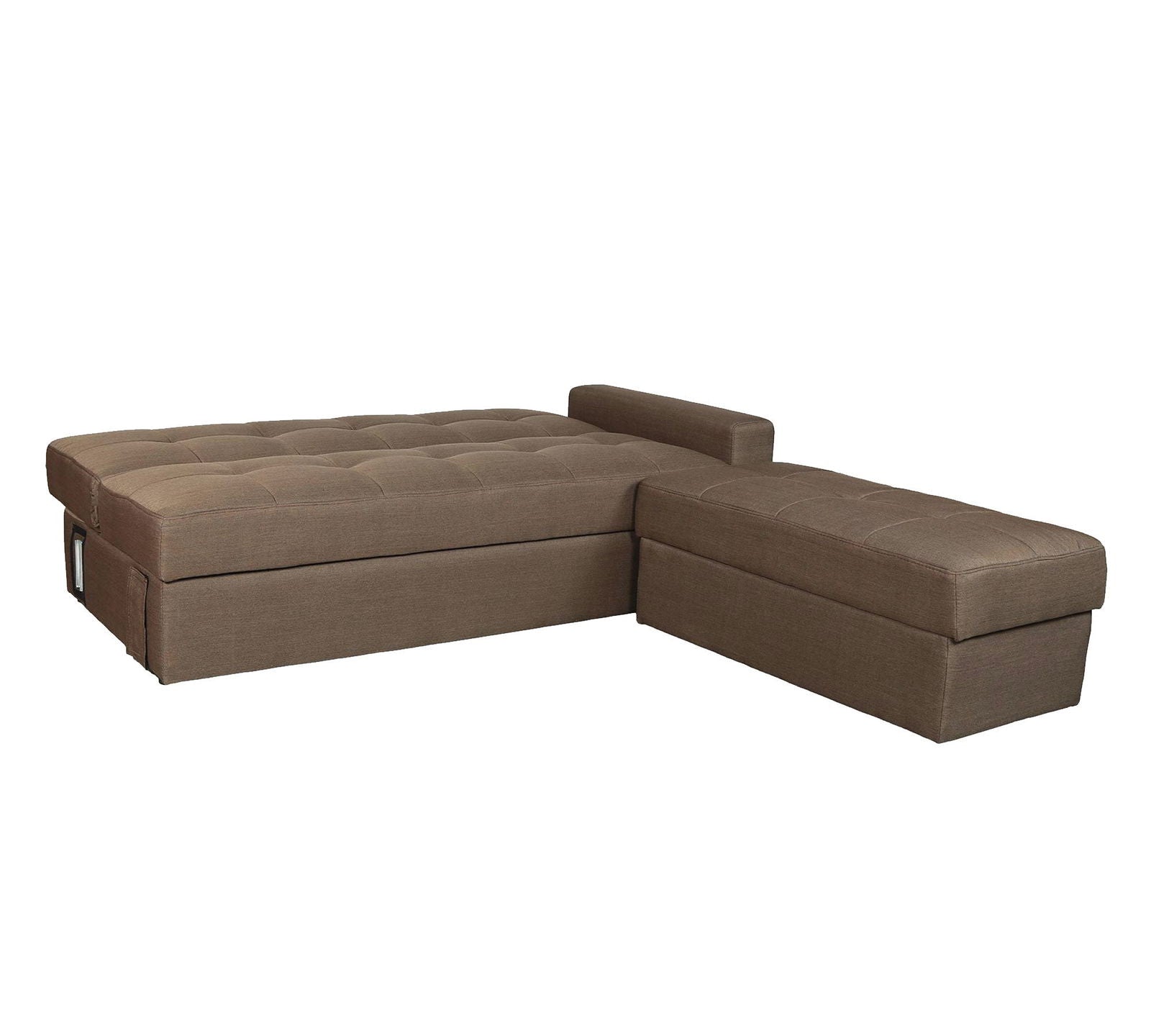 Wooden Frame Convertible Fabric Sofa Cum Bed -