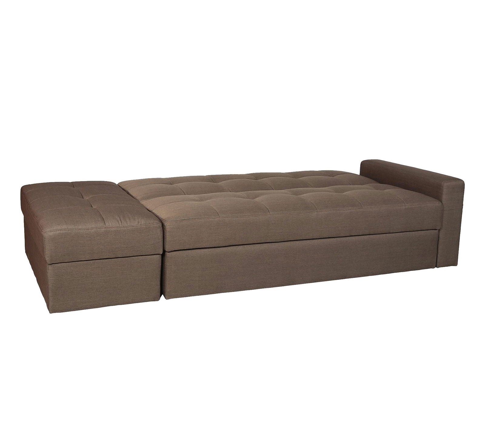 Wooden Frame Convertible Fabric Sofa Cum Bed -