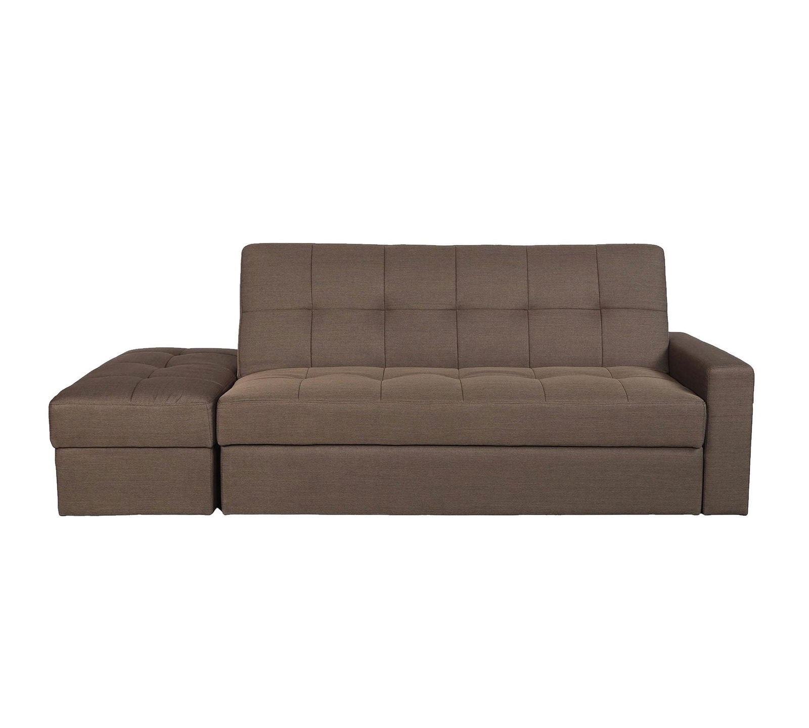 Wooden Frame Convertible Fabric Sofa Cum Bed -