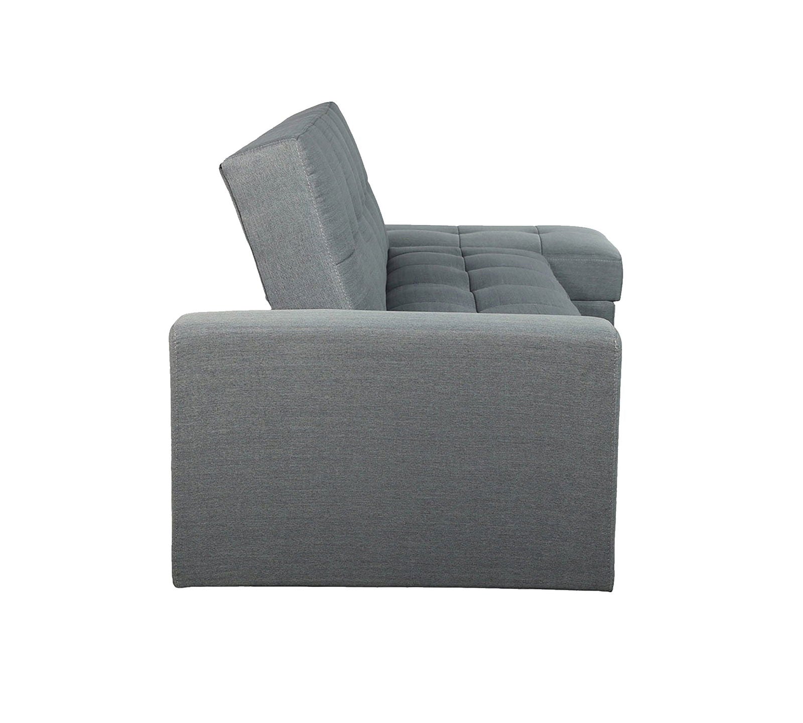 Wooden Frame Convertible Fabric Sofa Cum Bed -