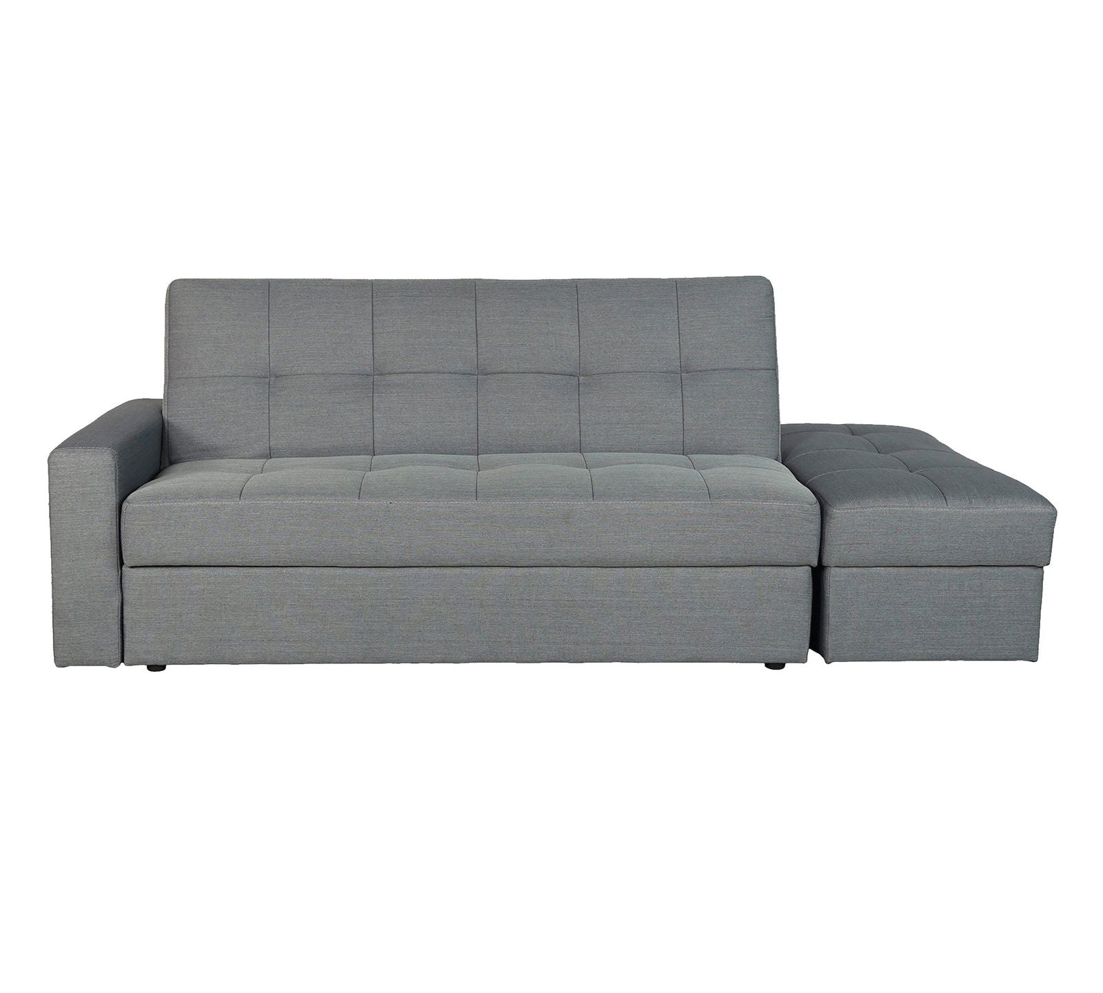 Wooden Frame Convertible Fabric Sofa Cum Bed -