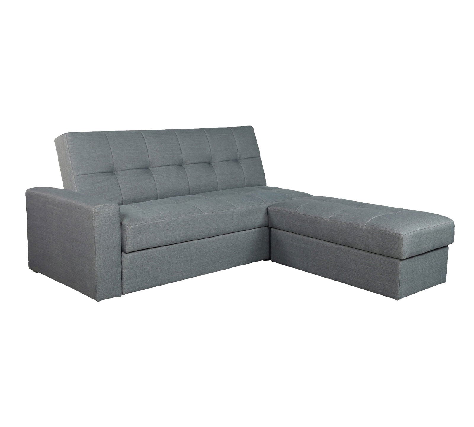 Wooden Frame Convertible Fabric Sofa Cum Bed -