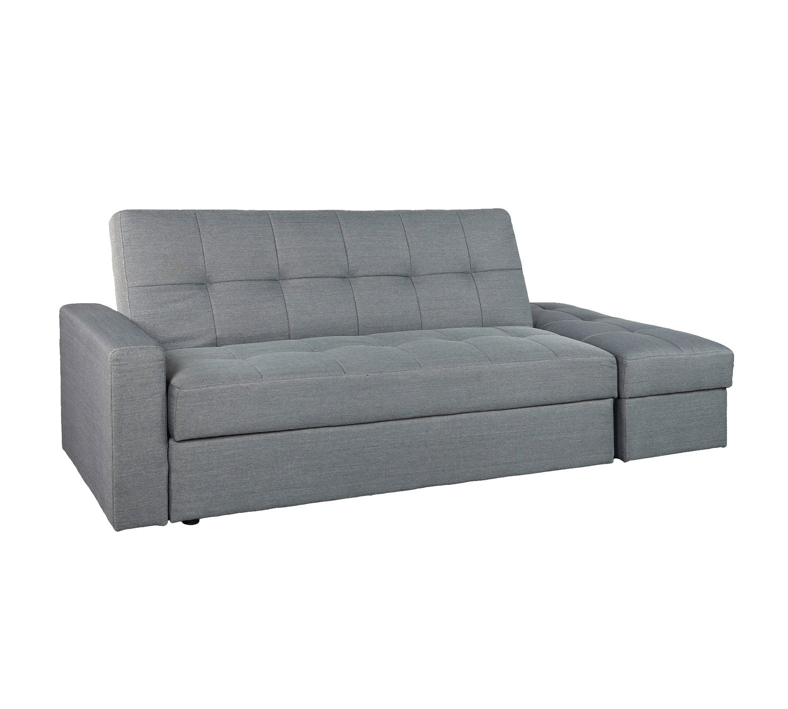 Wooden Frame Convertible Fabric Sofa Cum Bed -