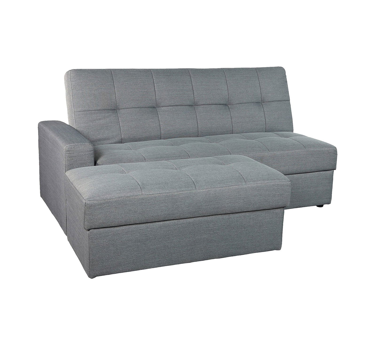 Wooden Frame Convertible Fabric Sofa Cum Bed -