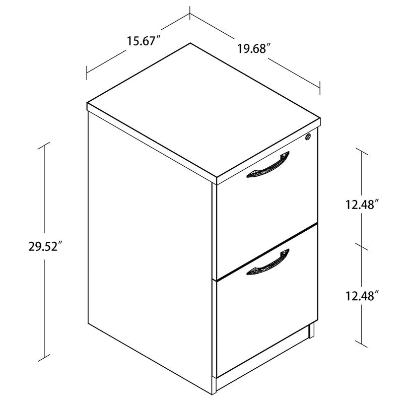 Wooden Frame Drawer & Pedestal with Wheel Base -