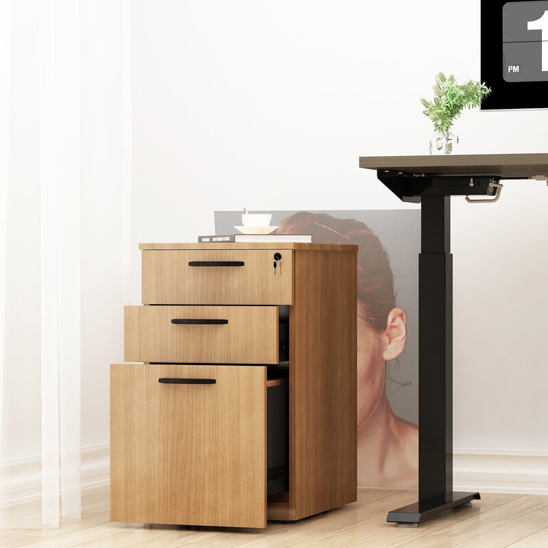Wooden Frame Drawer & Pedestal with Wheel Base -