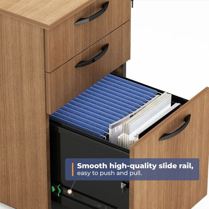 Wooden Frame Drawer & Pedestal with Wheel Base -
