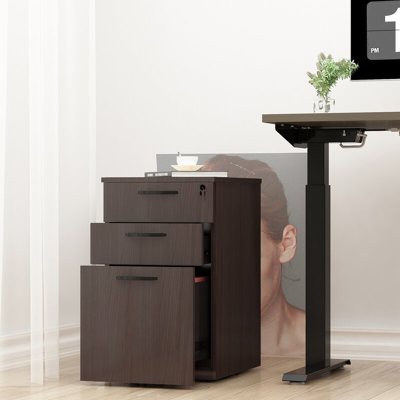 Wooden Frame Drawer & Pedestal with Wheel Base -