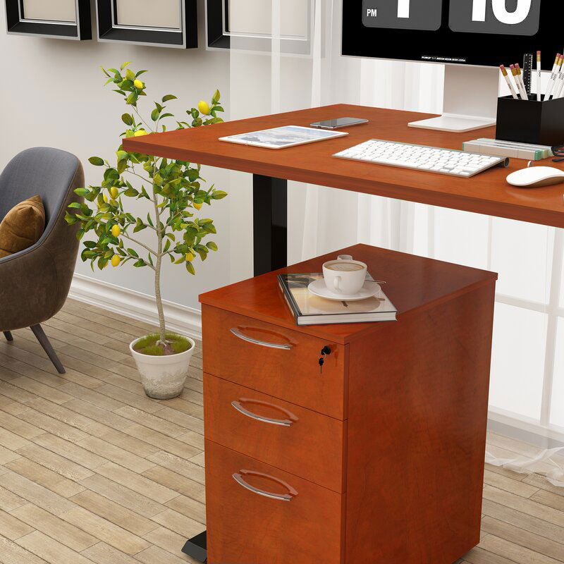 Wooden Frame Drawer & Pedestal with Wheel Base -