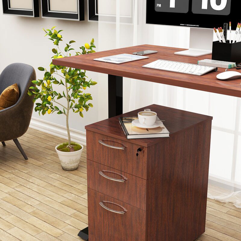 Wooden Frame Drawer & Pedestal with Wheel Base -