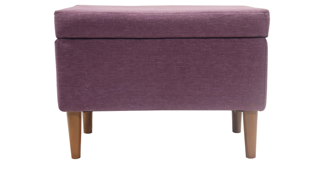 Wooden Frame Fabric Ottoman