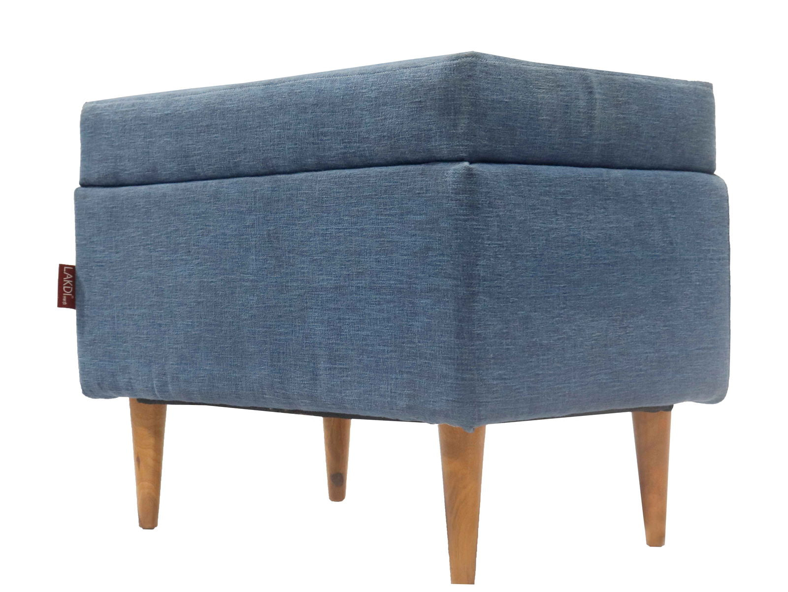 Wooden Frame Fabric Ottoman