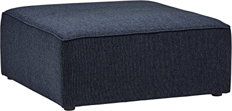 Wooden Frame Fabric Ottoman -