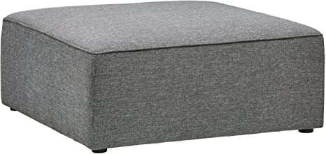 Wooden Frame Fabric Ottoman -