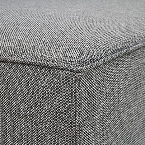 Wooden Frame Fabric Ottoman -