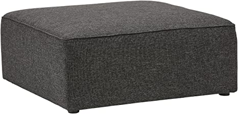 Wooden Frame Fabric Ottoman -