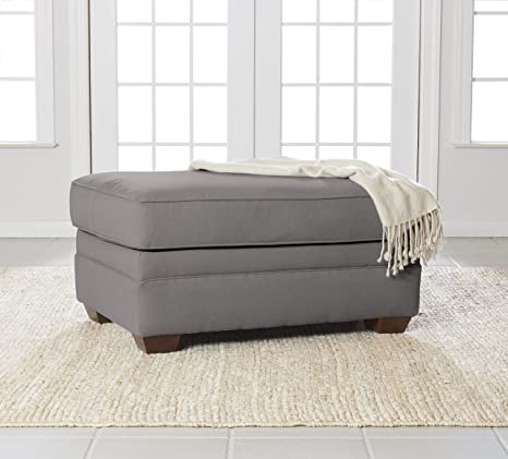 Wooden Frame Fabric Ottoman -