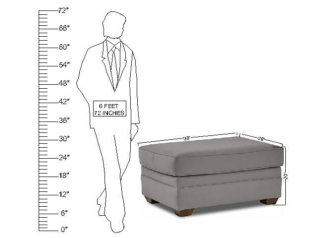 Wooden Frame Fabric Ottoman -