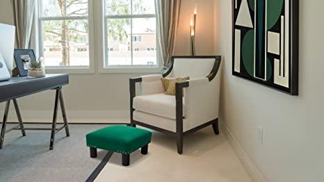 Wooden Frame Fabric Ottoman -