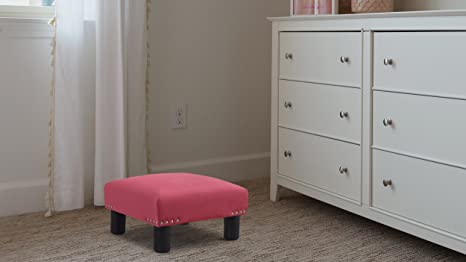 Wooden Frame Fabric Ottoman -