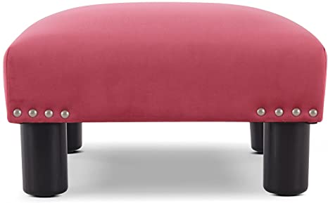 Wooden Frame Fabric Ottoman -