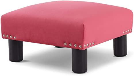 Wooden Frame Fabric Ottoman -