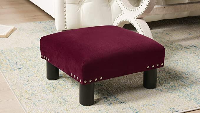 Wooden Frame Fabric Ottoman -