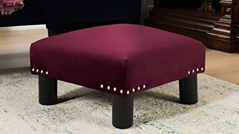 Wooden Frame Fabric Ottoman -