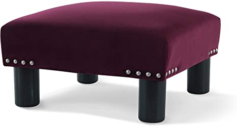 Wooden Frame Fabric Ottoman -